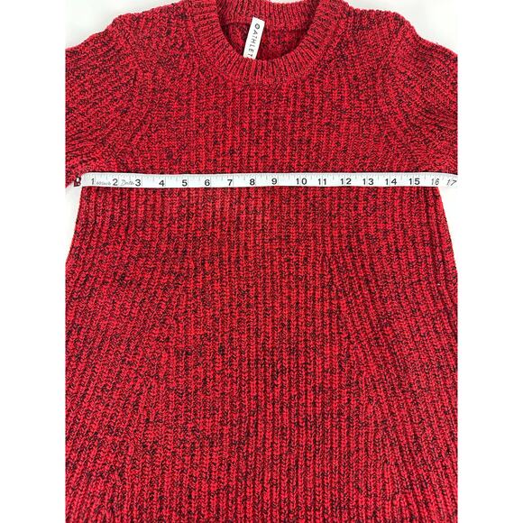 Athleta XS Sierra Wool Blend Crew Chunky Knit Sweater Candy Red Marl - Picture 9 of 10